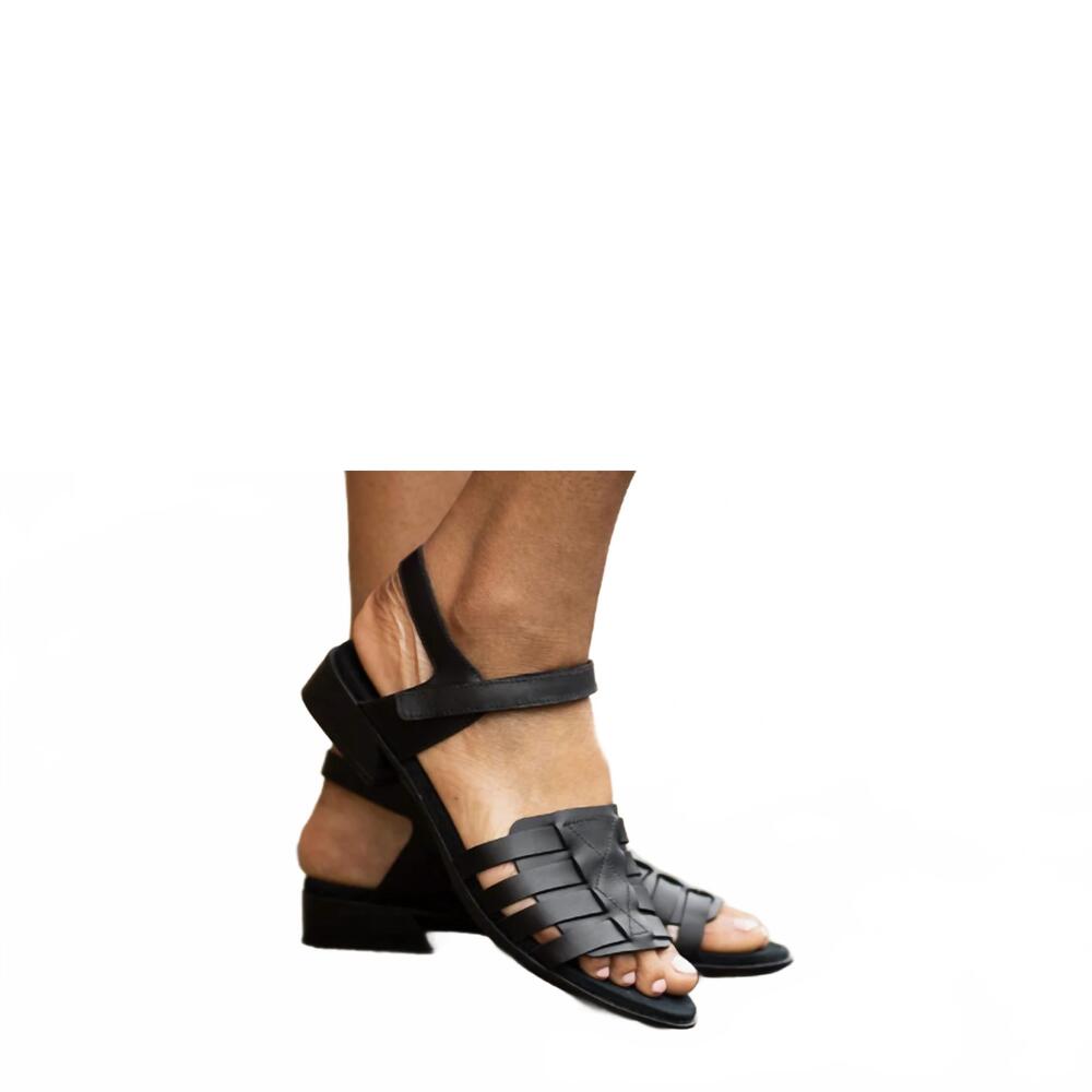 NEW MUNRO women's vienna sandal in black leather